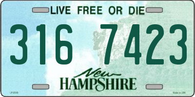 NH license plate 3167423