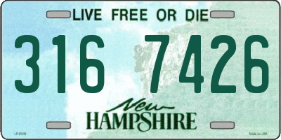 NH license plate 3167426