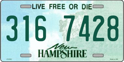 NH license plate 3167428