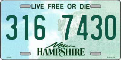 NH license plate 3167430