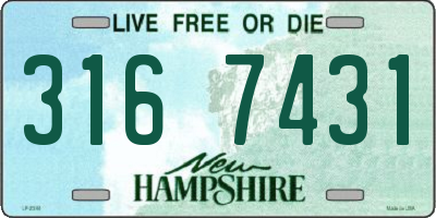 NH license plate 3167431