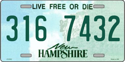 NH license plate 3167432
