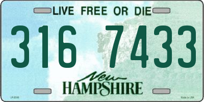 NH license plate 3167433