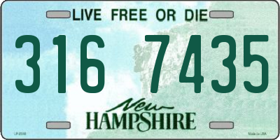 NH license plate 3167435