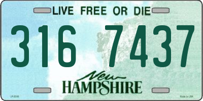 NH license plate 3167437