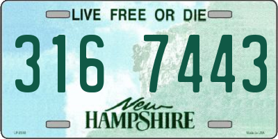 NH license plate 3167443