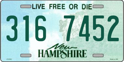 NH license plate 3167452