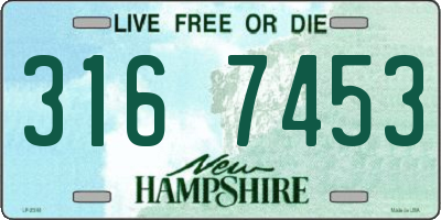 NH license plate 3167453