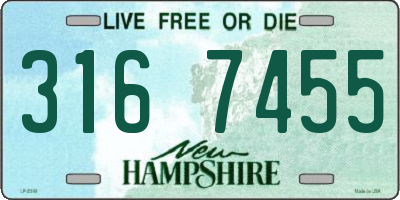 NH license plate 3167455