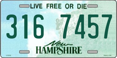 NH license plate 3167457