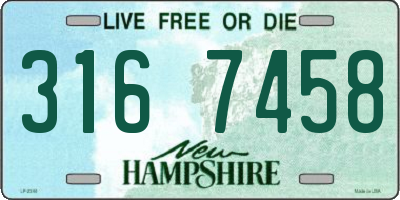 NH license plate 3167458