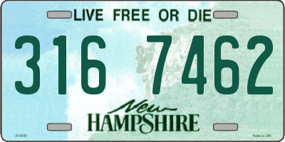 NH license plate 3167462