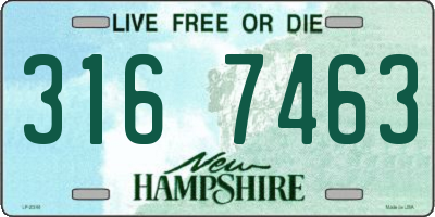 NH license plate 3167463