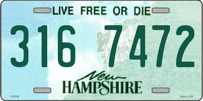 NH license plate 3167472