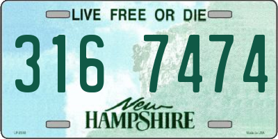 NH license plate 3167474