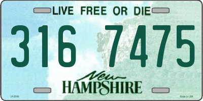 NH license plate 3167475