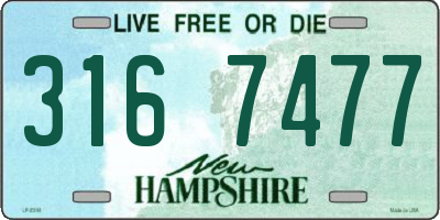 NH license plate 3167477