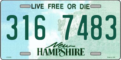 NH license plate 3167483