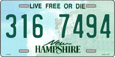 NH license plate 3167494