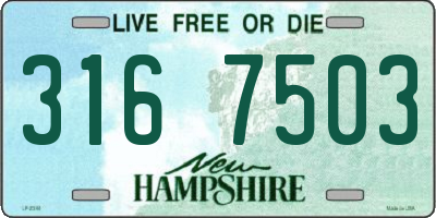 NH license plate 3167503