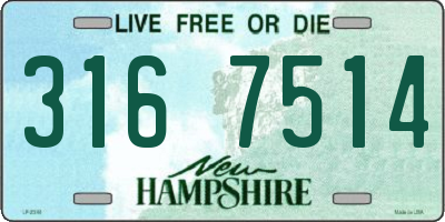 NH license plate 3167514