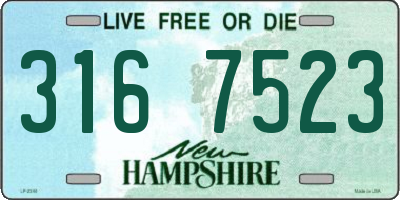 NH license plate 3167523