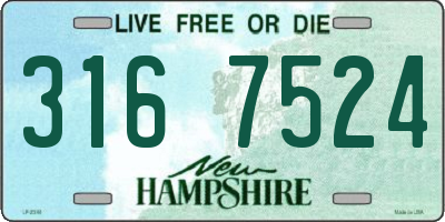 NH license plate 3167524