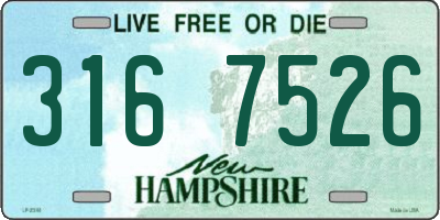 NH license plate 3167526