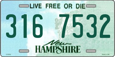 NH license plate 3167532