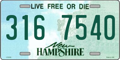 NH license plate 3167540