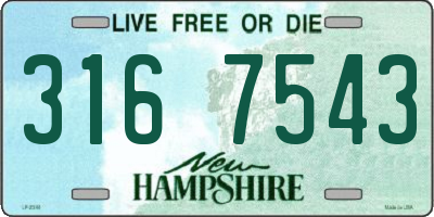 NH license plate 3167543