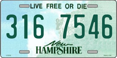 NH license plate 3167546