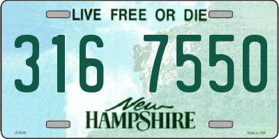 NH license plate 3167550