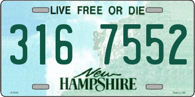 NH license plate 3167552