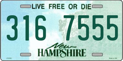 NH license plate 3167555
