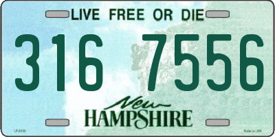 NH license plate 3167556