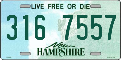 NH license plate 3167557