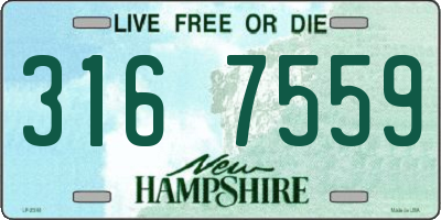 NH license plate 3167559
