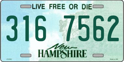NH license plate 3167562