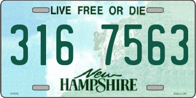 NH license plate 3167563