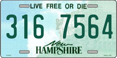 NH license plate 3167564