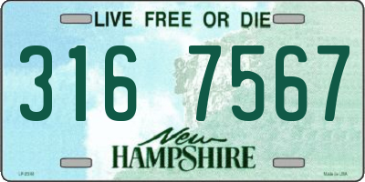 NH license plate 3167567