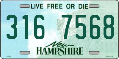 NH license plate 3167568