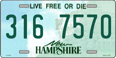 NH license plate 3167570