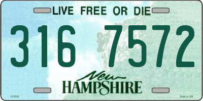 NH license plate 3167572