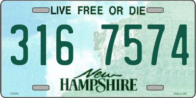 NH license plate 3167574