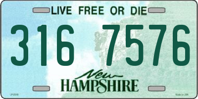 NH license plate 3167576