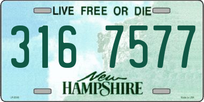 NH license plate 3167577