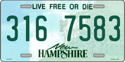 NH license plate 3167583