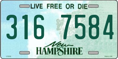 NH license plate 3167584